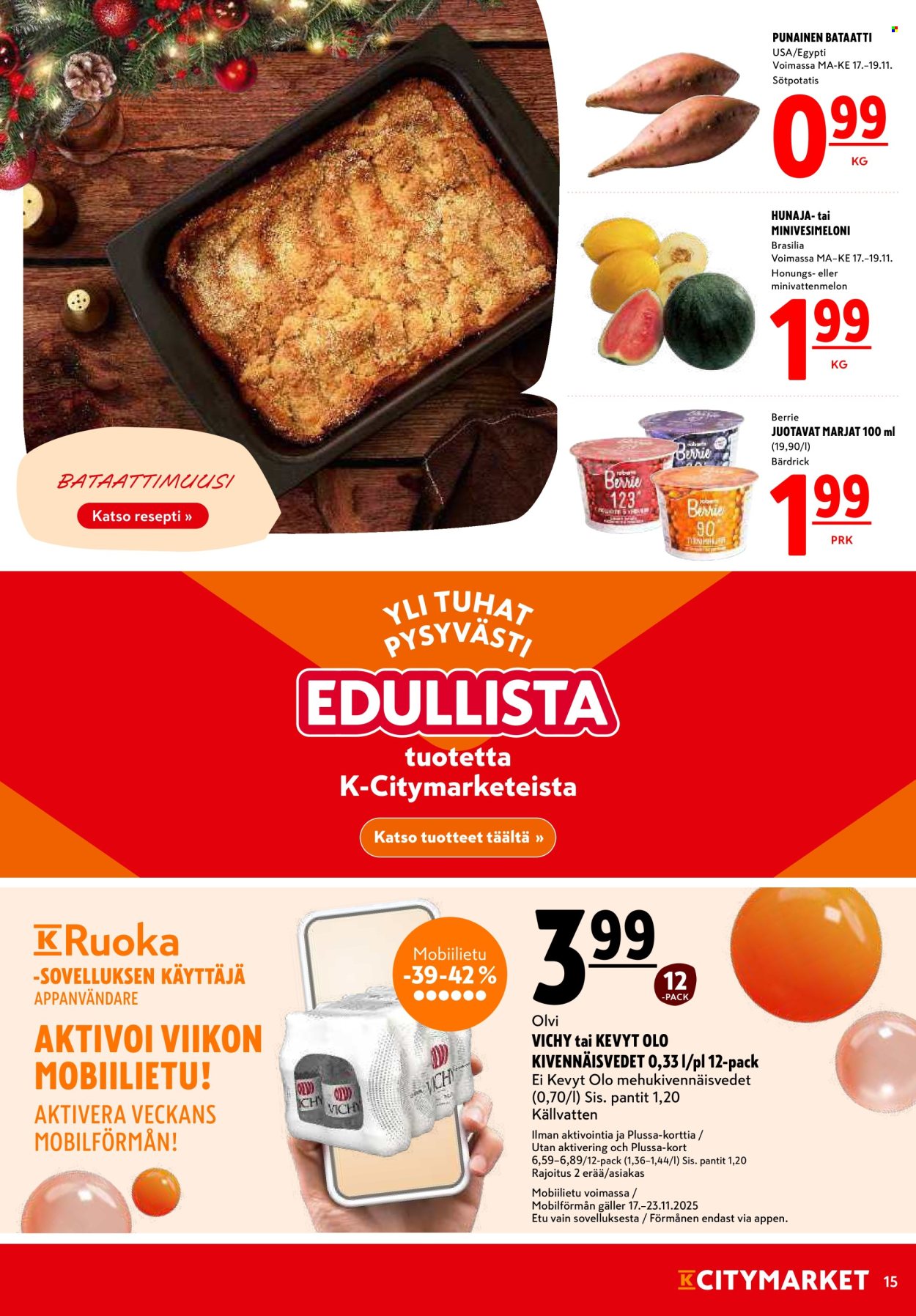 K-citymarket tarjoukset - 17.11.2025 - 30.11.2025. Sivu 15