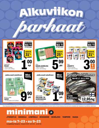 Minimani tarjoukset  - 17.11.2025 - 18.11.2025.