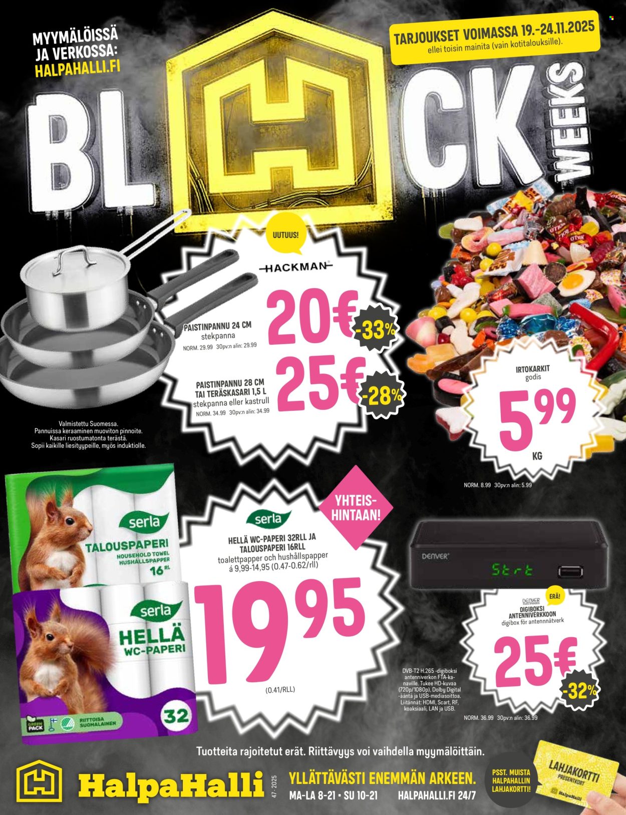 HalpaHalli tarjoukset - 19.11.2025 - 24.11.2025. Sivu 1