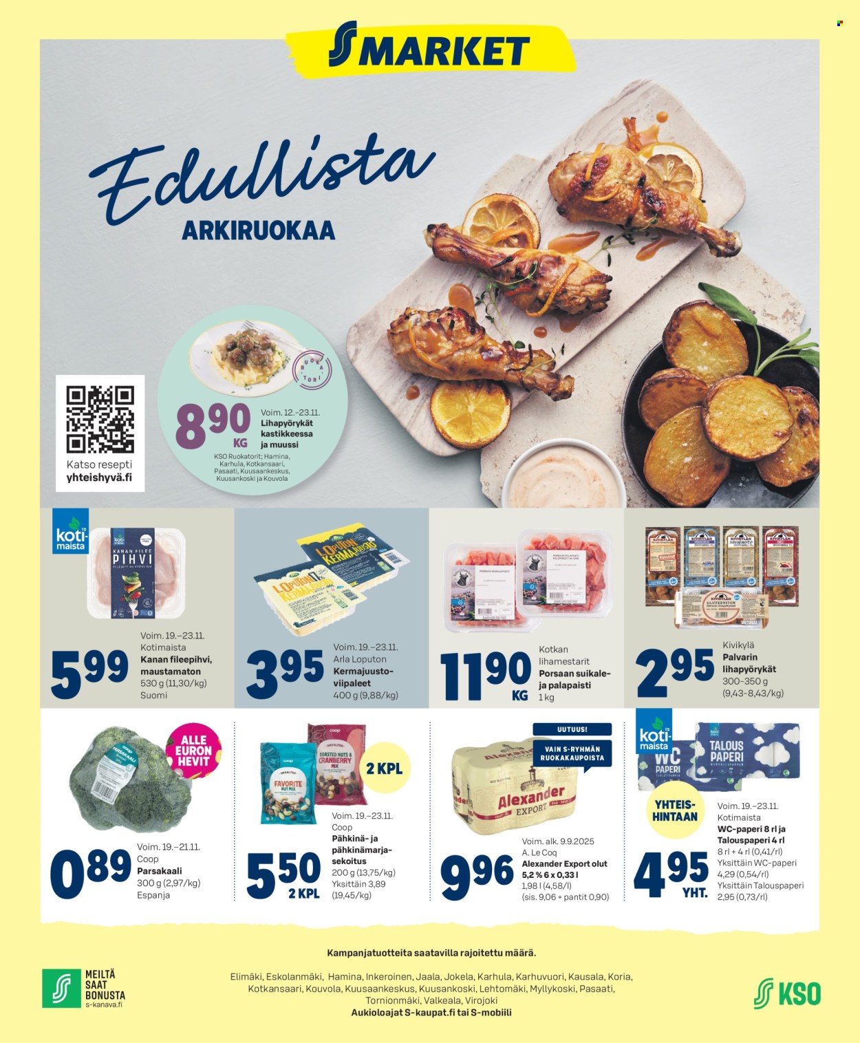 S-market tarjoukset - 19.11.2025 - 23.11.2025. Sivu 1