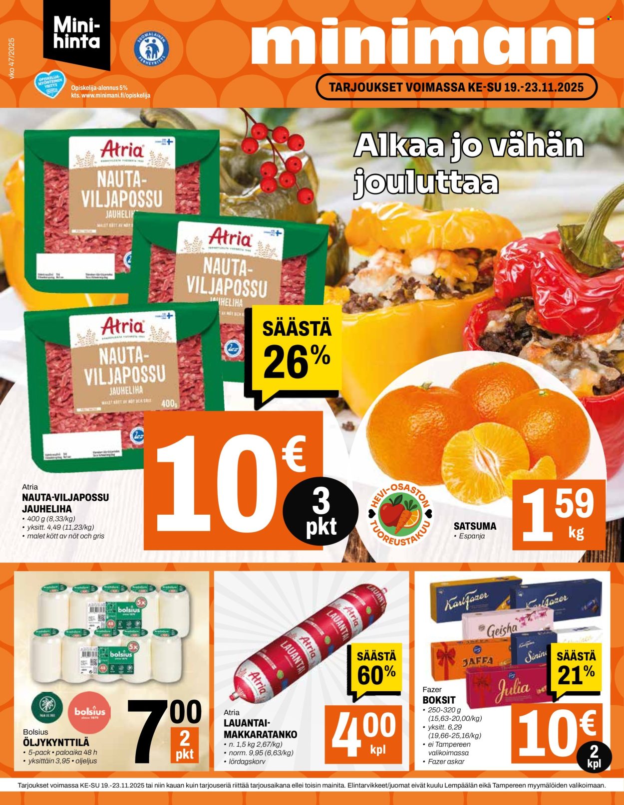 Minimani tarjoukset - 19.11.2025 - 23.11.2025. Sivu 1