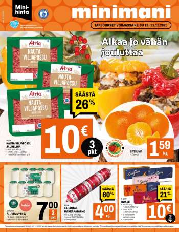 Minimani tarjoukset  - 19.11.2025 - 23.11.2025.