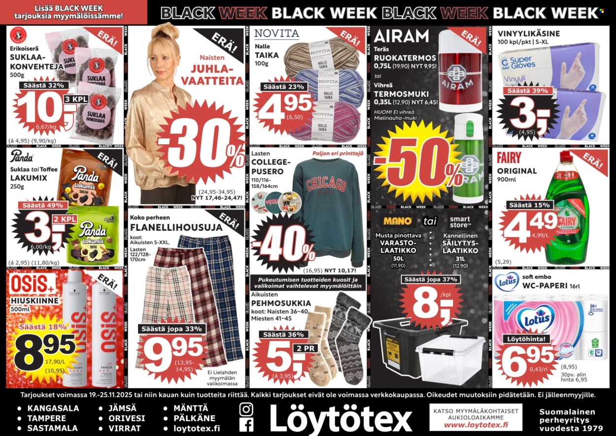 Löytötex tarjoukset - 19.11.2025 - 25.11.2025. Sivu 1