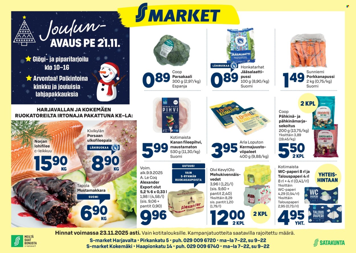 S-market tarjoukset - 19.11.2025 - 23.11.2025. Sivu 1
