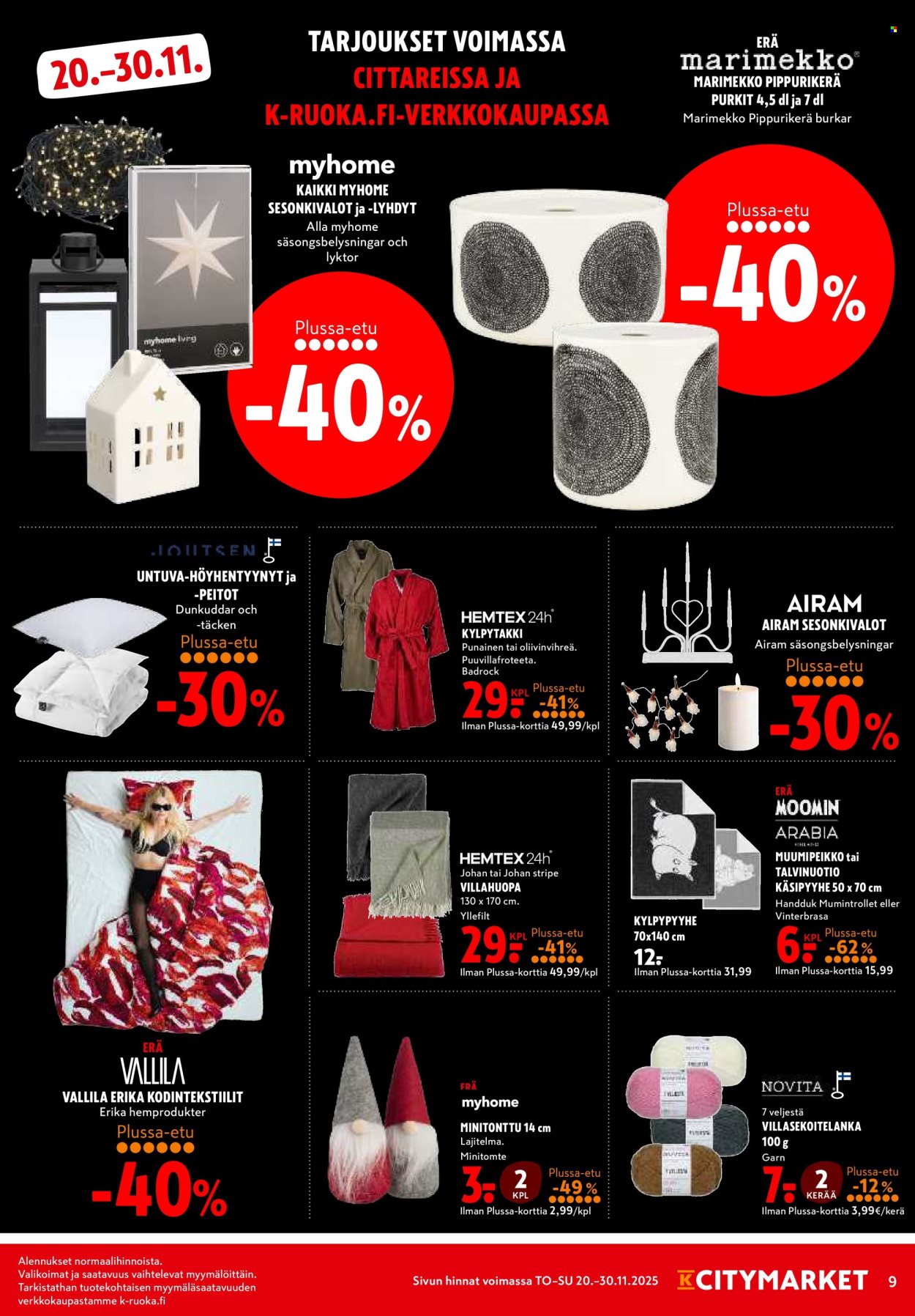 K-citymarket tarjoukset - 20.11.2025 - 30.11.2025. Sivu 9