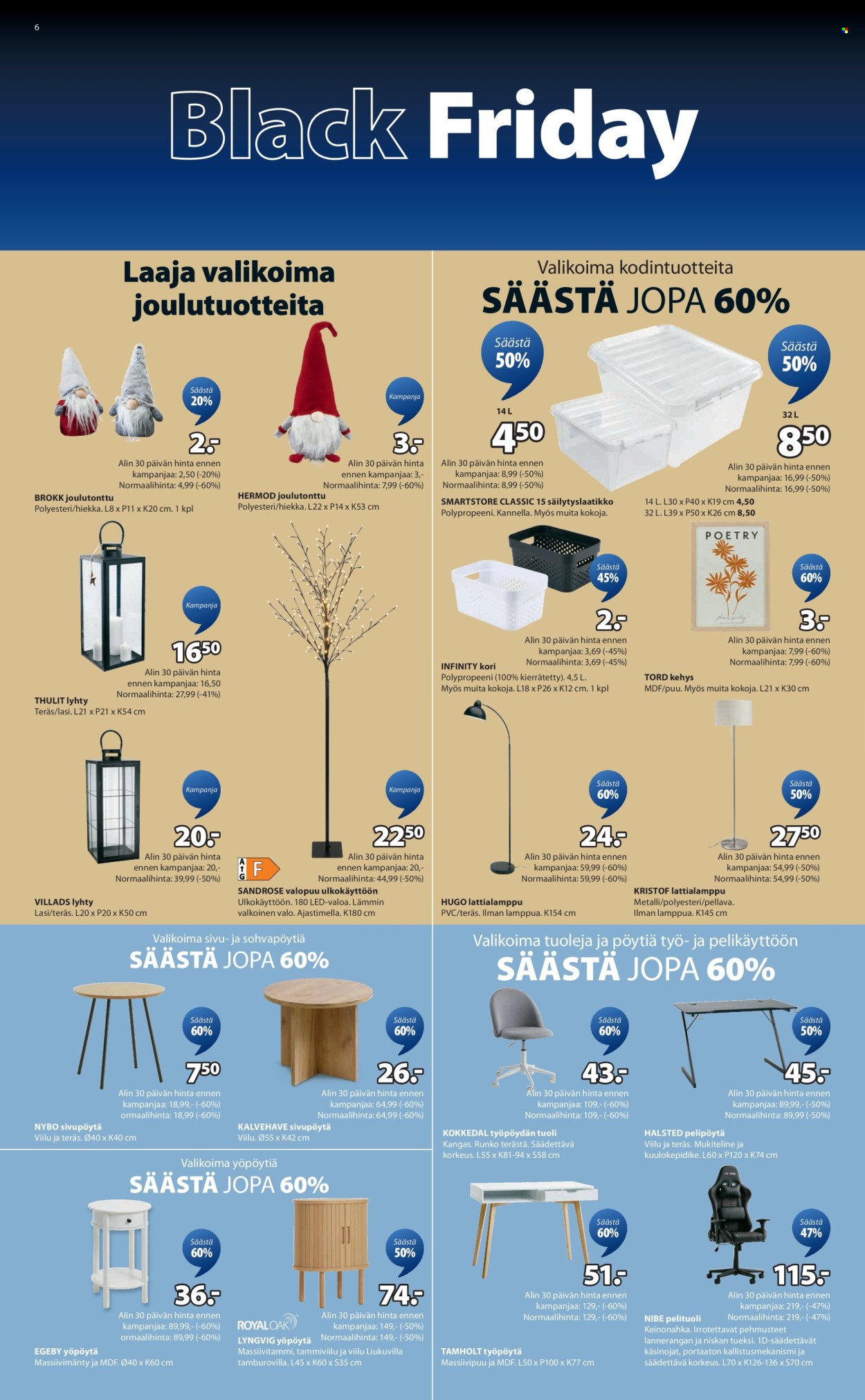 JYSK tarjoukset - 20.11.2025 - 30.11.2025. Sivu 6