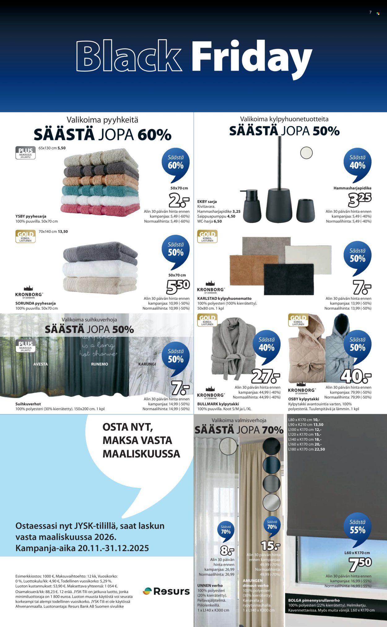 JYSK tarjoukset - 20.11.2025 - 30.11.2025. Sivu 7