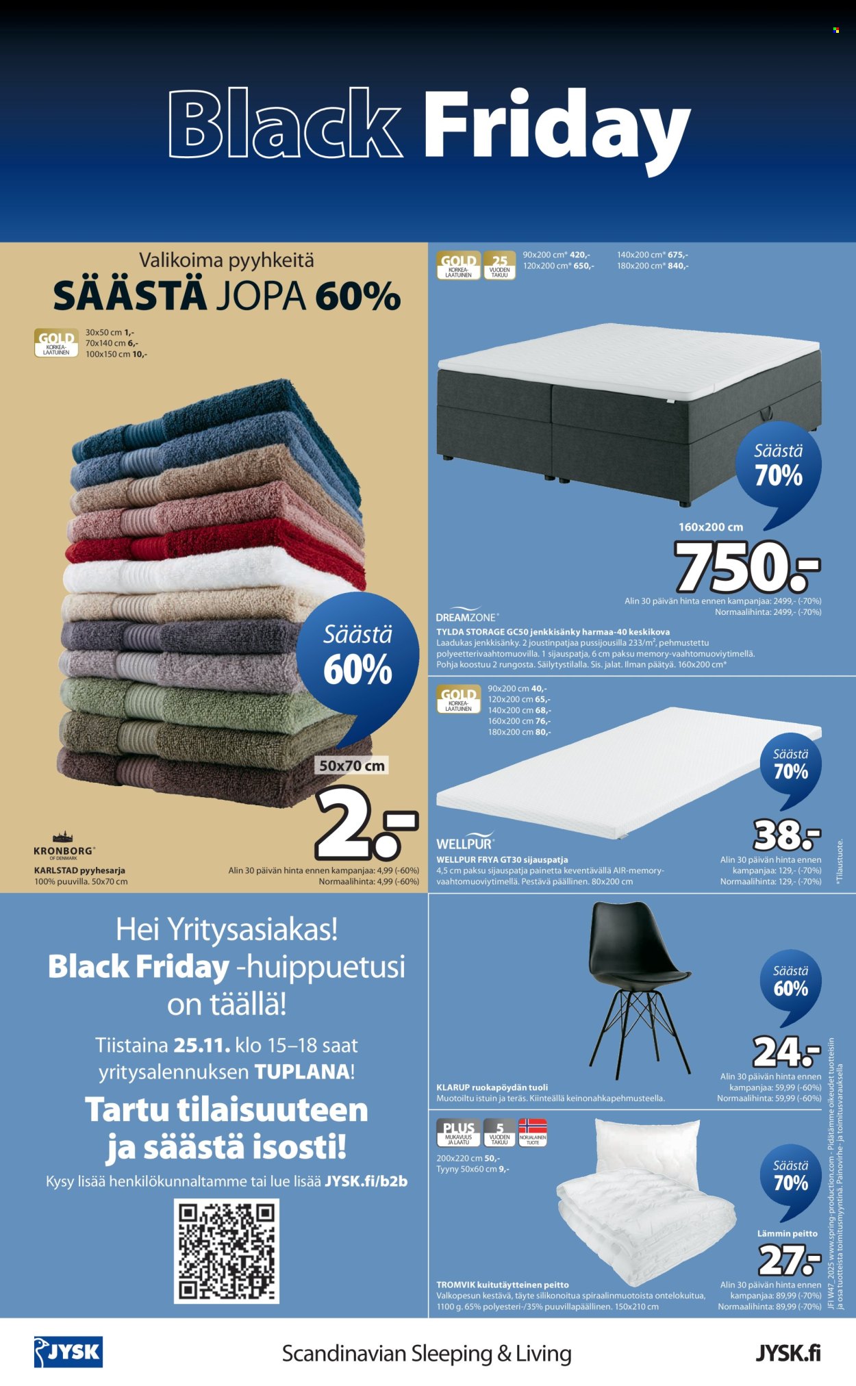 JYSK tarjoukset - 20.11.2025 - 30.11.2025. Sivu 8