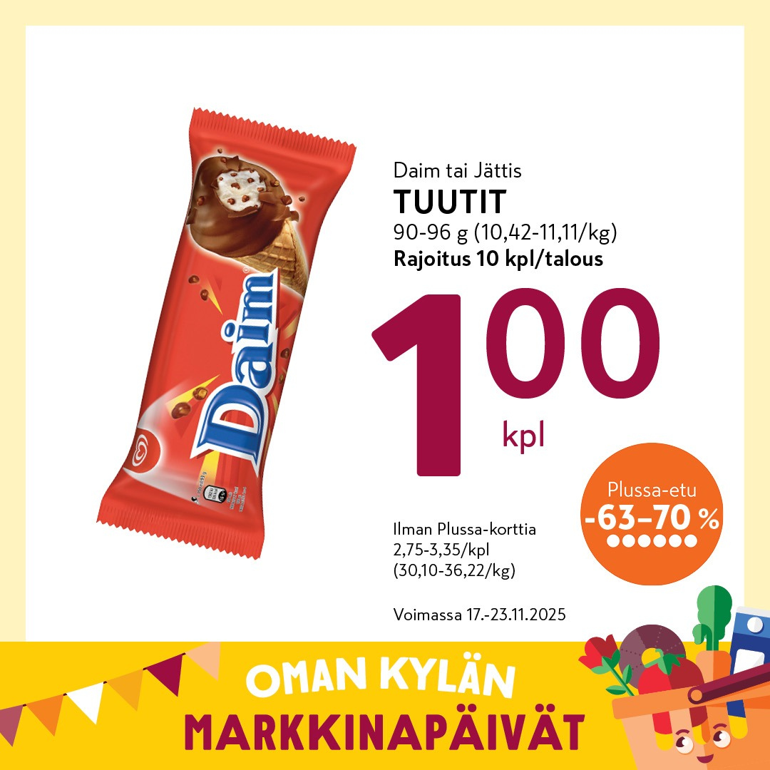 K-market tarjoukset - 17.11.2025 - 23.11.2025. Sivu 1