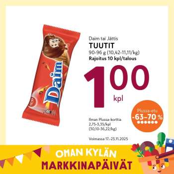 K-market tarjoukset  - 17.11.2025 - 23.11.2025.