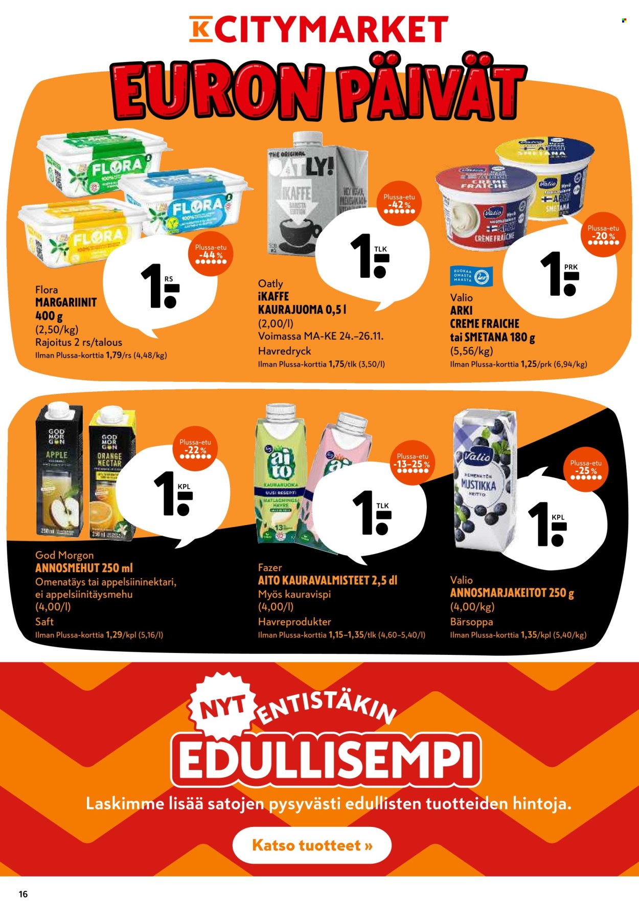 K-citymarket tarjoukset - 24.11.2025 - 30.11.2025. Sivu 16