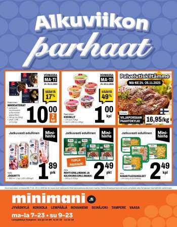 Minimani tarjoukset  - 24.11.2025 - 25.11.2025.