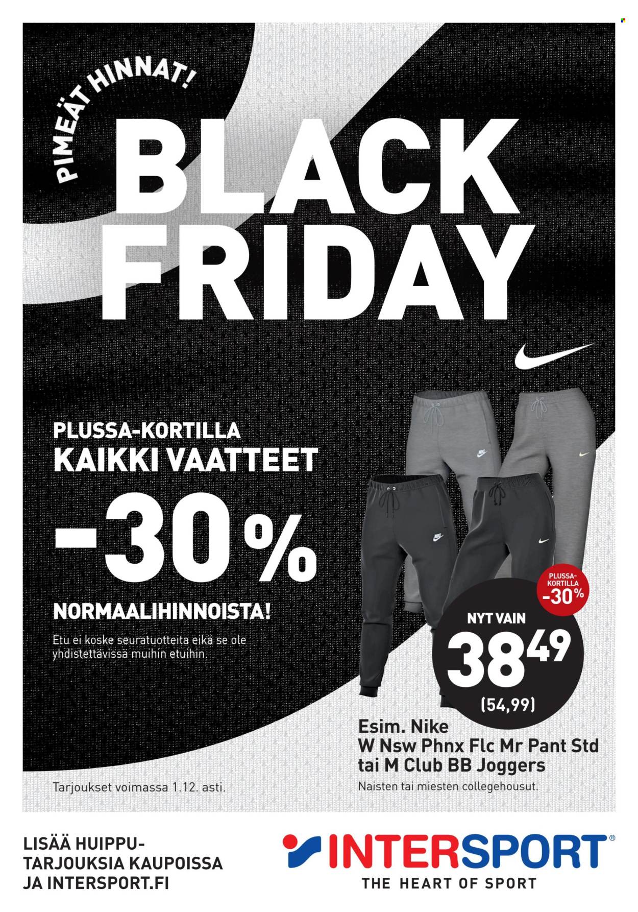 Intersport tarjoukset - 25.11.2025 - 01.12.2025. Sivu 1