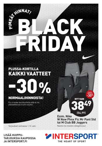 Intersport tarjoukset  - 25.11.2025 - 01.12.2025.