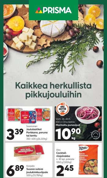 Prisma tarjoukset  - 26.11.2025 - 01.12.2025.
