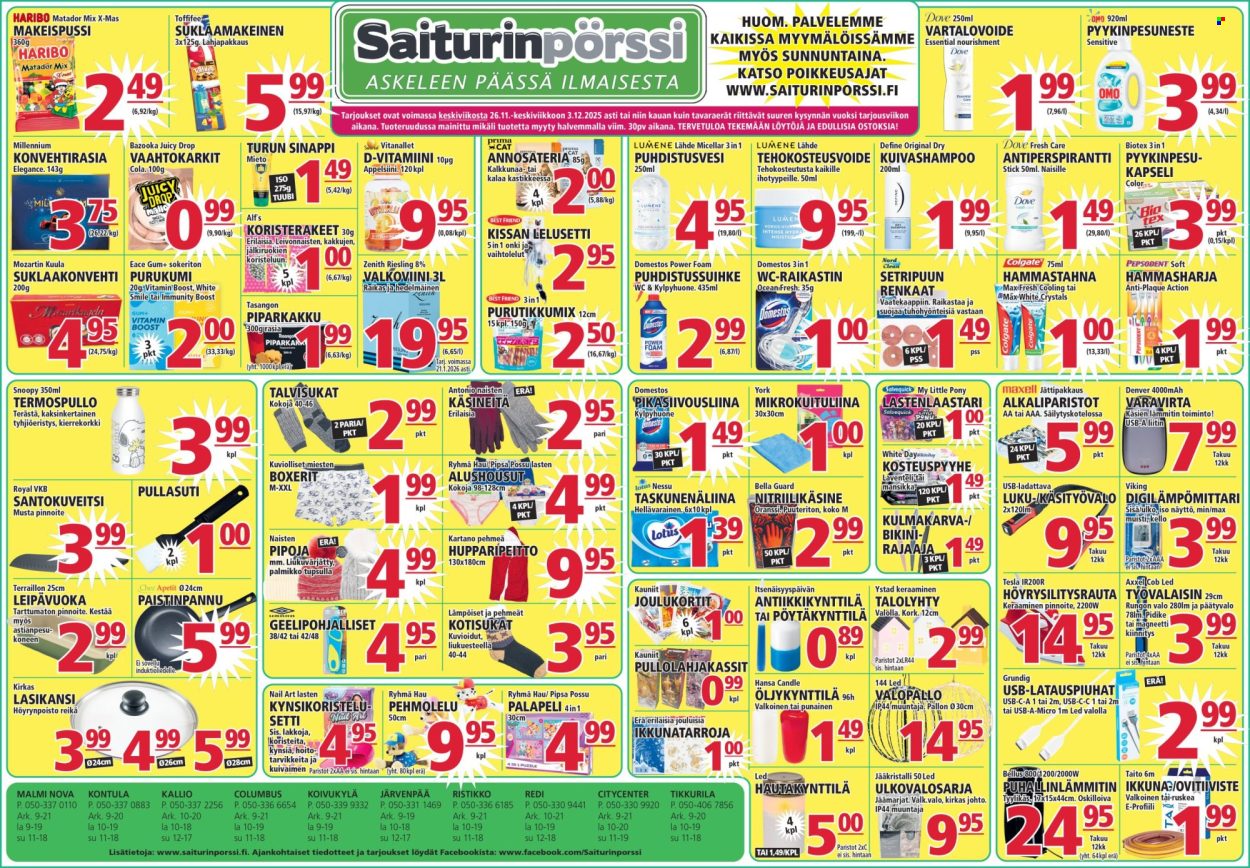 Saiturinpörssi tarjoukset - 26.11.2025 - 03.12.2025. Sivu 1