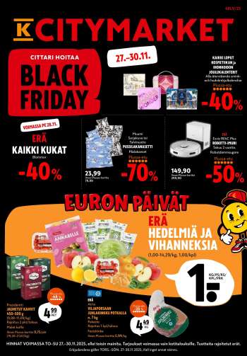 K-citymarket tarjoukset  - 27.11.2025 - 30.11.2025.