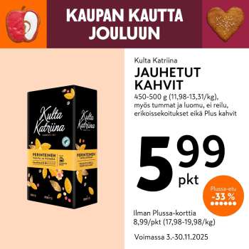 K-market tarjoukset  - 03.11.2025 - 30.11.2025.