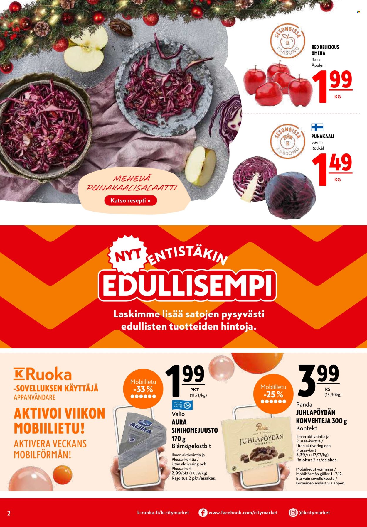 K-citymarket tarjoukset - 01.12.2025 - 03.12.2025. Sivu 2