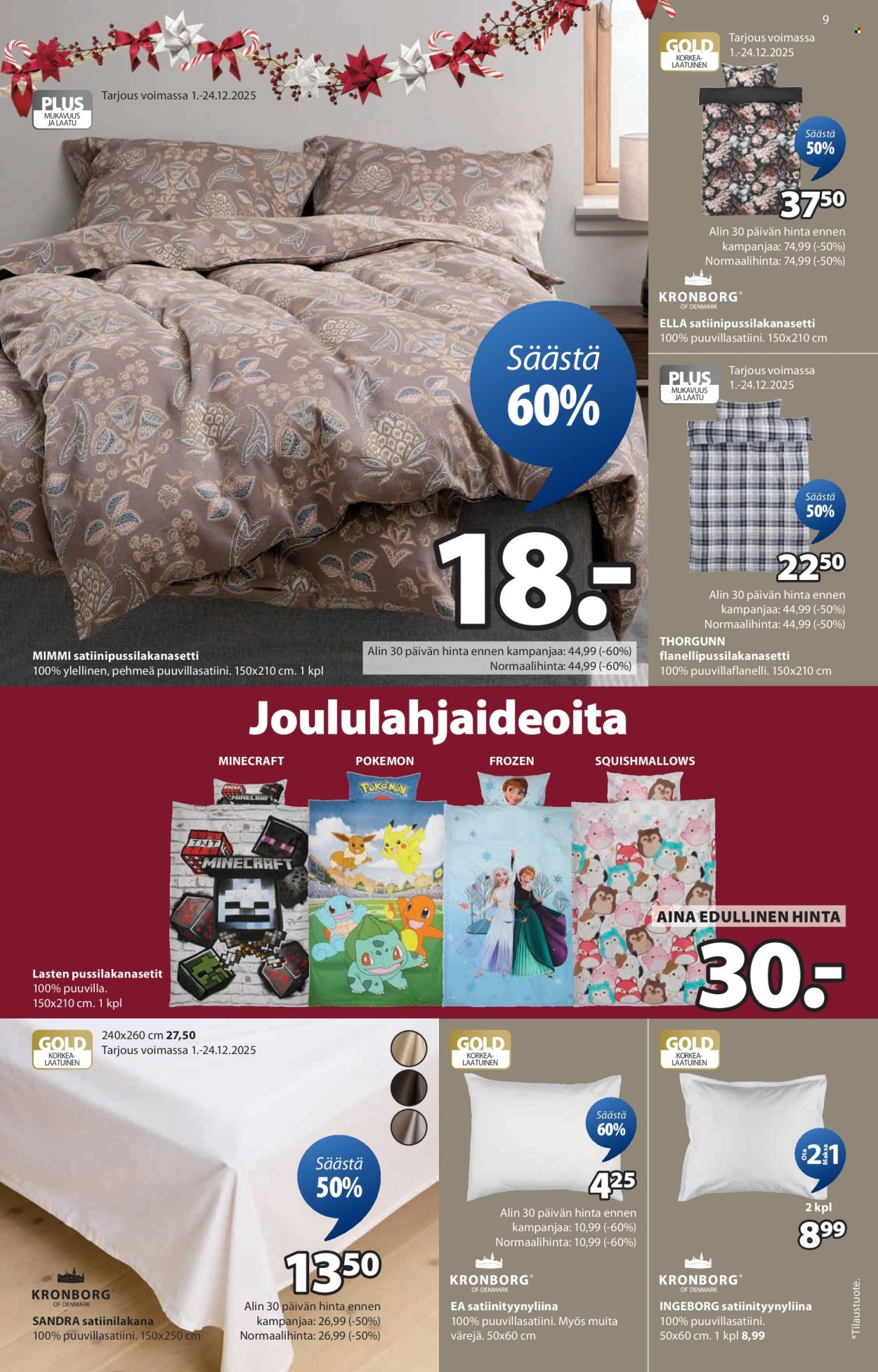 JYSK tarjoukset - 01.12.2025 - 10.12.2025. Sivu 9