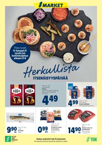 S-market tarjoukset  - 03.12.2025 - 07.12.2025.