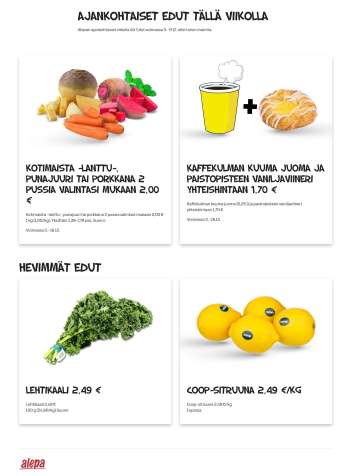 Alepa tarjoukset  - 03.12.2025 - 09.12.2025.
