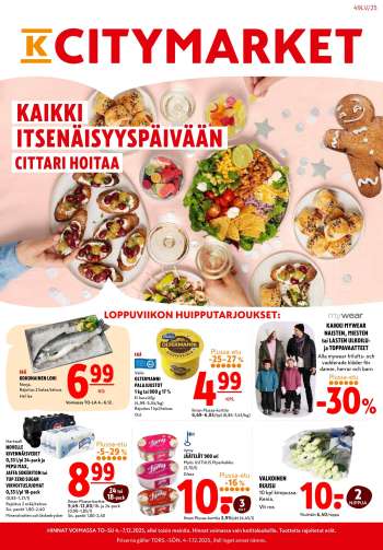 K-citymarket tarjoukset  - 04.12.2025 - 07.12.2025.