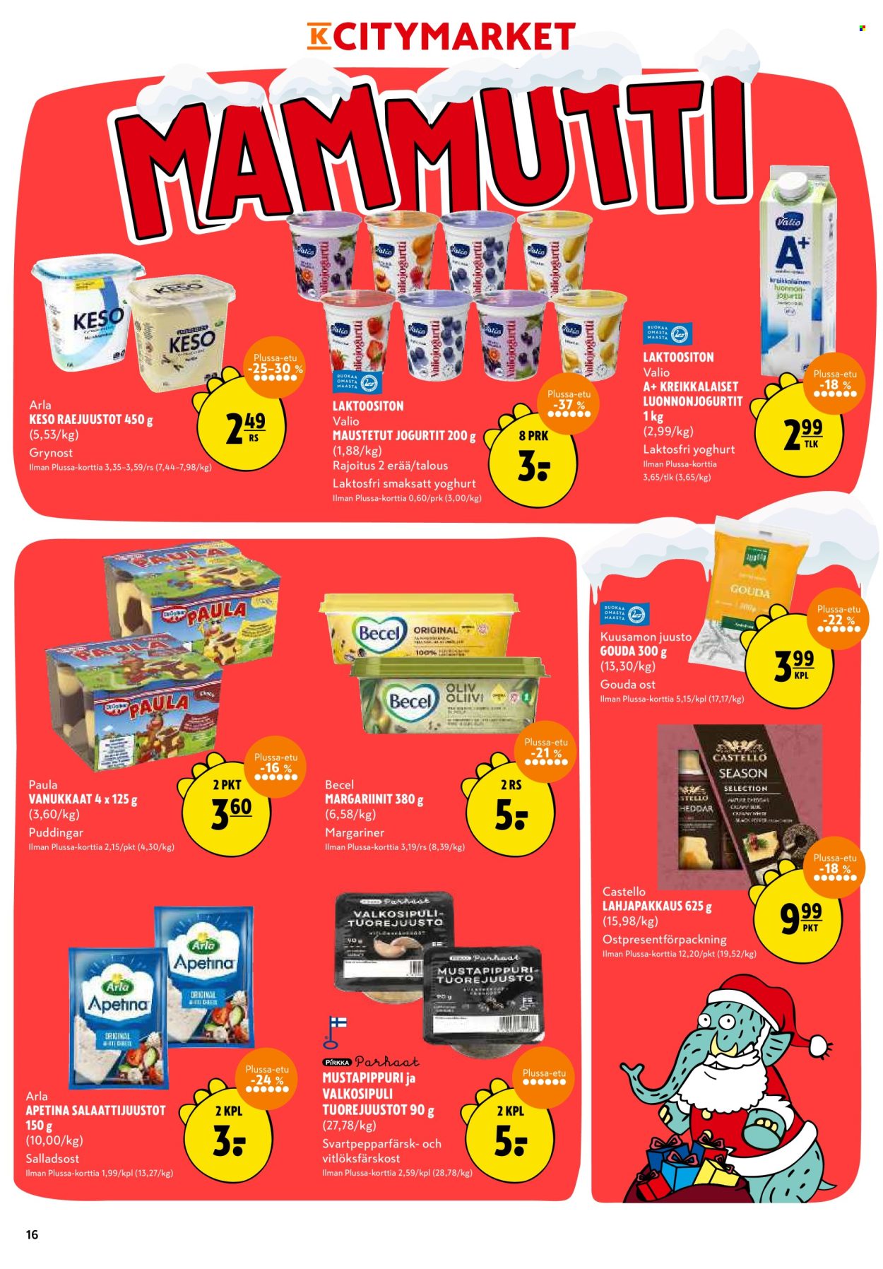 K-citymarket tarjoukset - 08.12.2025 - 14.12.2025. Sivu 16