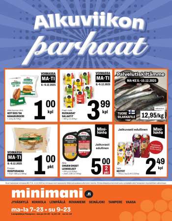 Minimani tarjoukset  - 08.12.2025 - 09.12.2025.