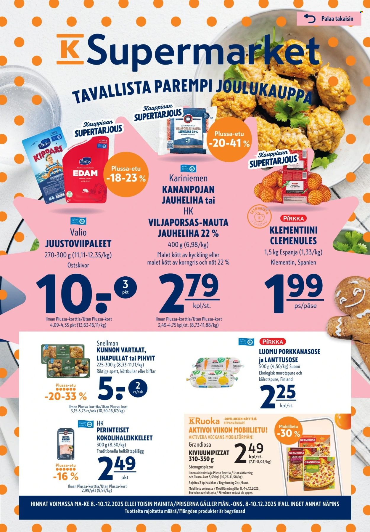 K-Supermarket tarjoukset - 08.12.2025 - 10.12.2025. Sivu 1