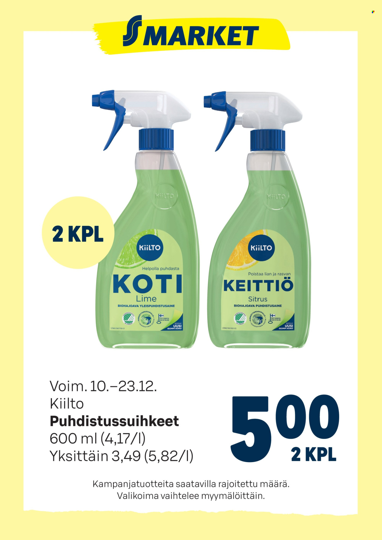 S-market tarjoukset - 10.12.2025 - 23.12.2025. Sivu 1
