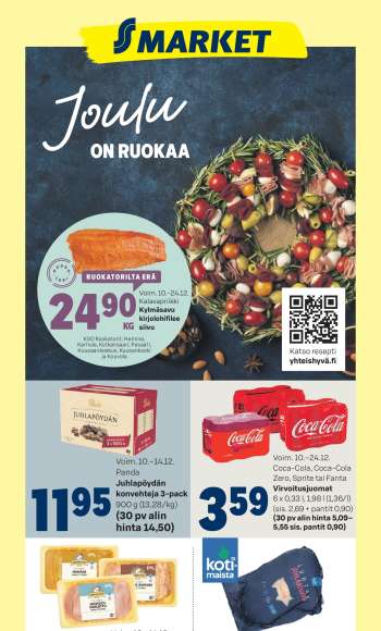 S-market tarjoukset  - 10.12.2025 - 14.12.2025.
