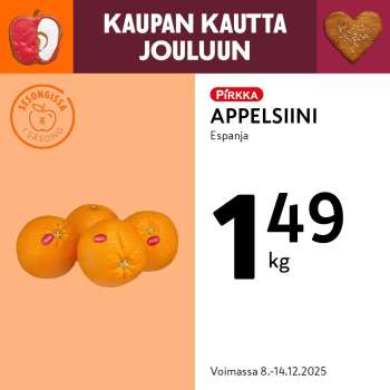 K-market tarjoukset  - 08.12.2025 - 14.12.2025.