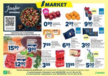 S-market tarjoukset  - 10.12.2025 - 14.12.2025.