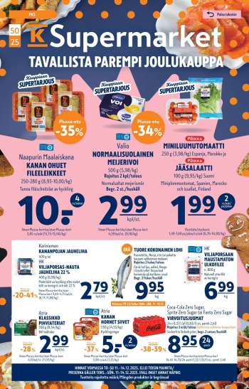 K-Supermarket tarjoukset  - 11.12.2025 - 14.12.2025.