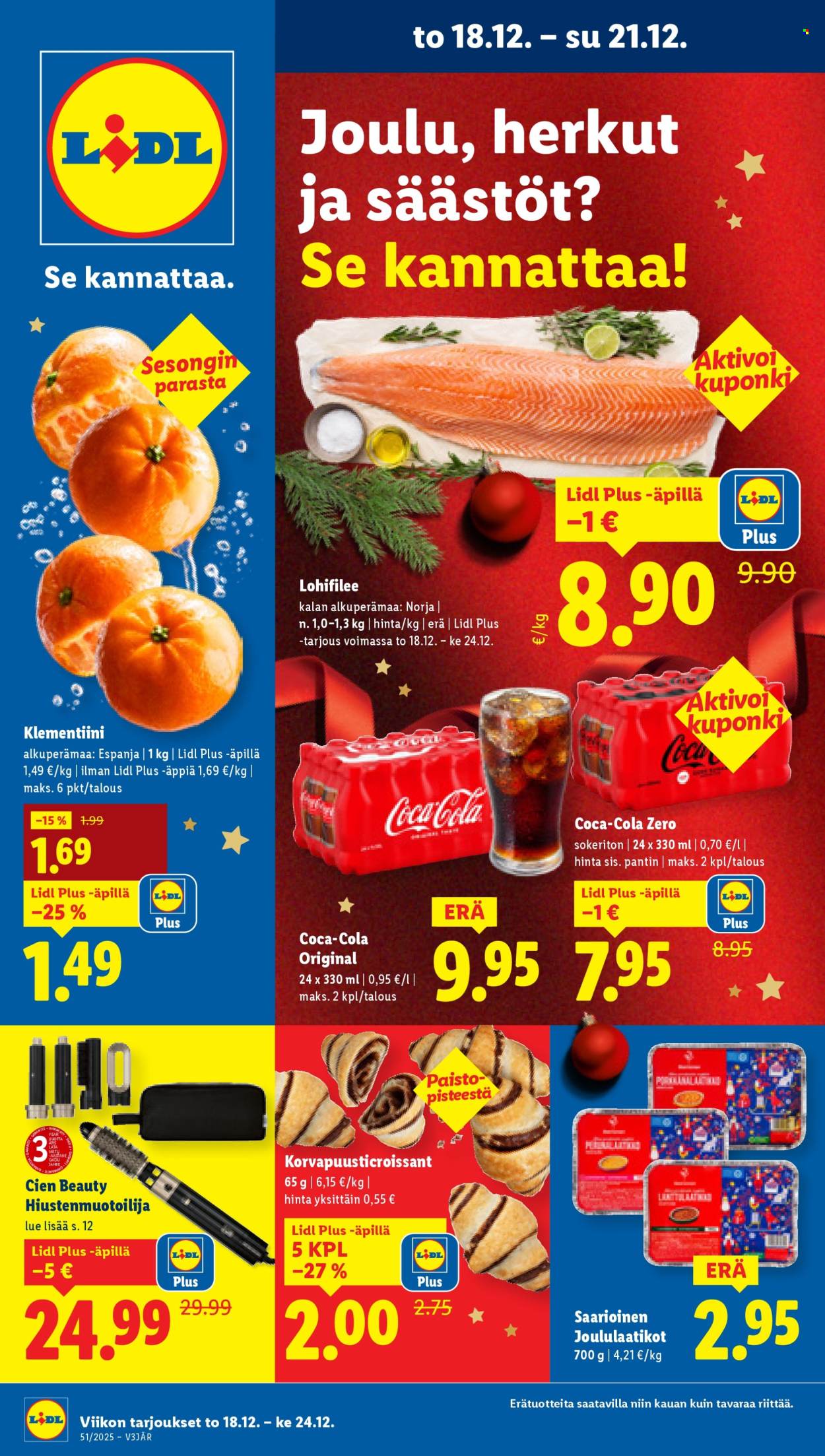 Lidl tarjoukset - 18.12.2025 - 24.12.2025. Sivu 1