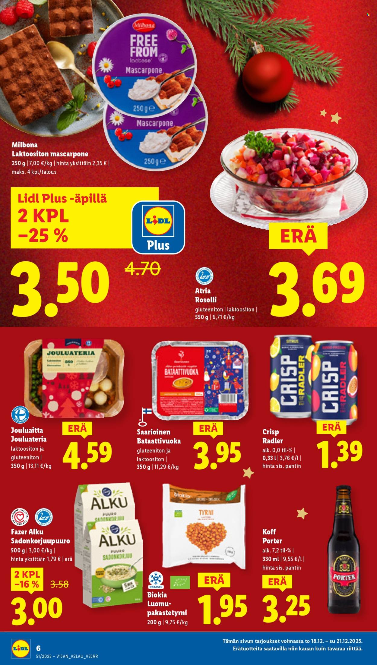 Lidl tarjoukset - 18.12.2025 - 24.12.2025. Sivu 6