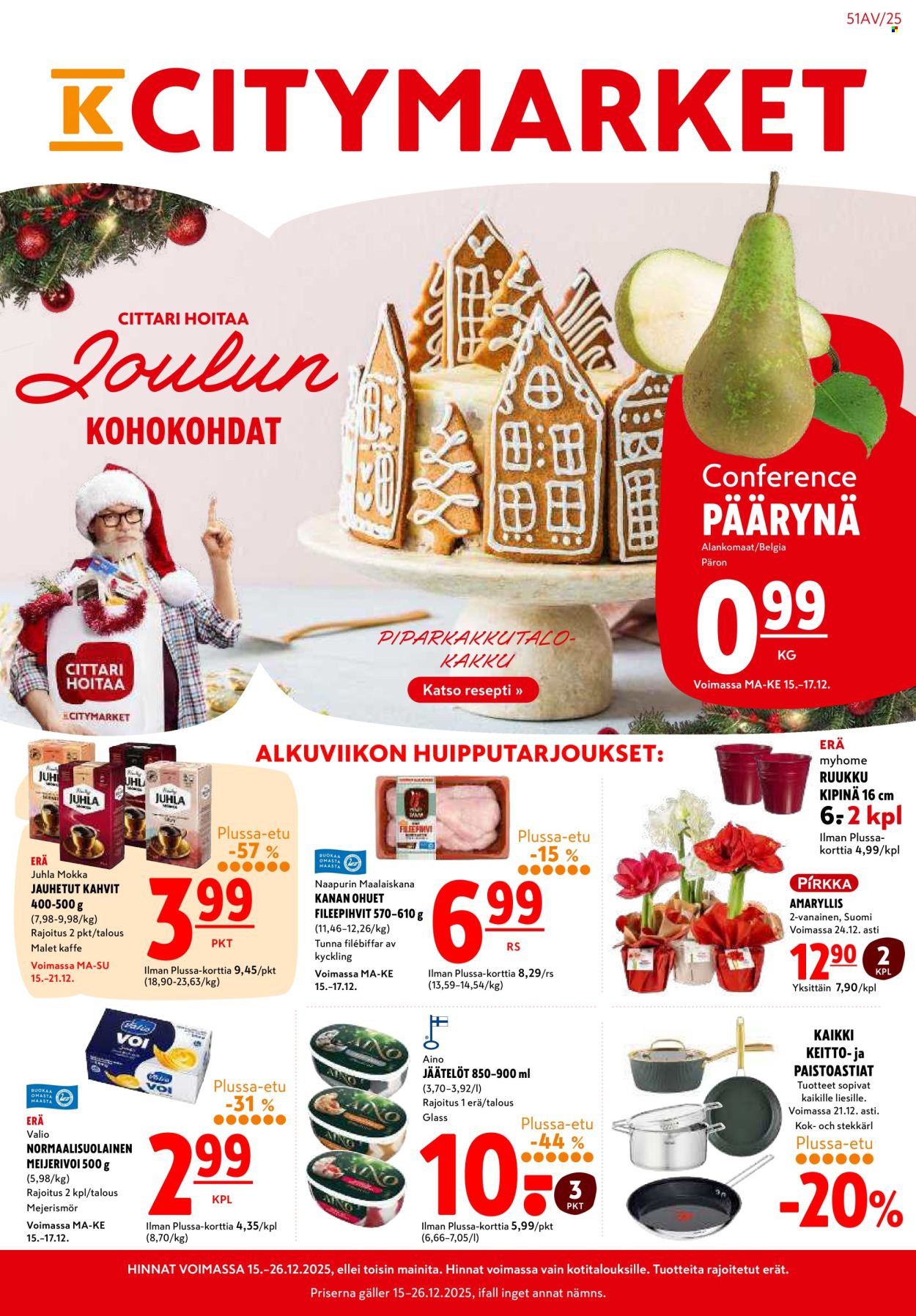 K-citymarket tarjoukset - 15.12.2025 - 26.12.2025. Sivu 1