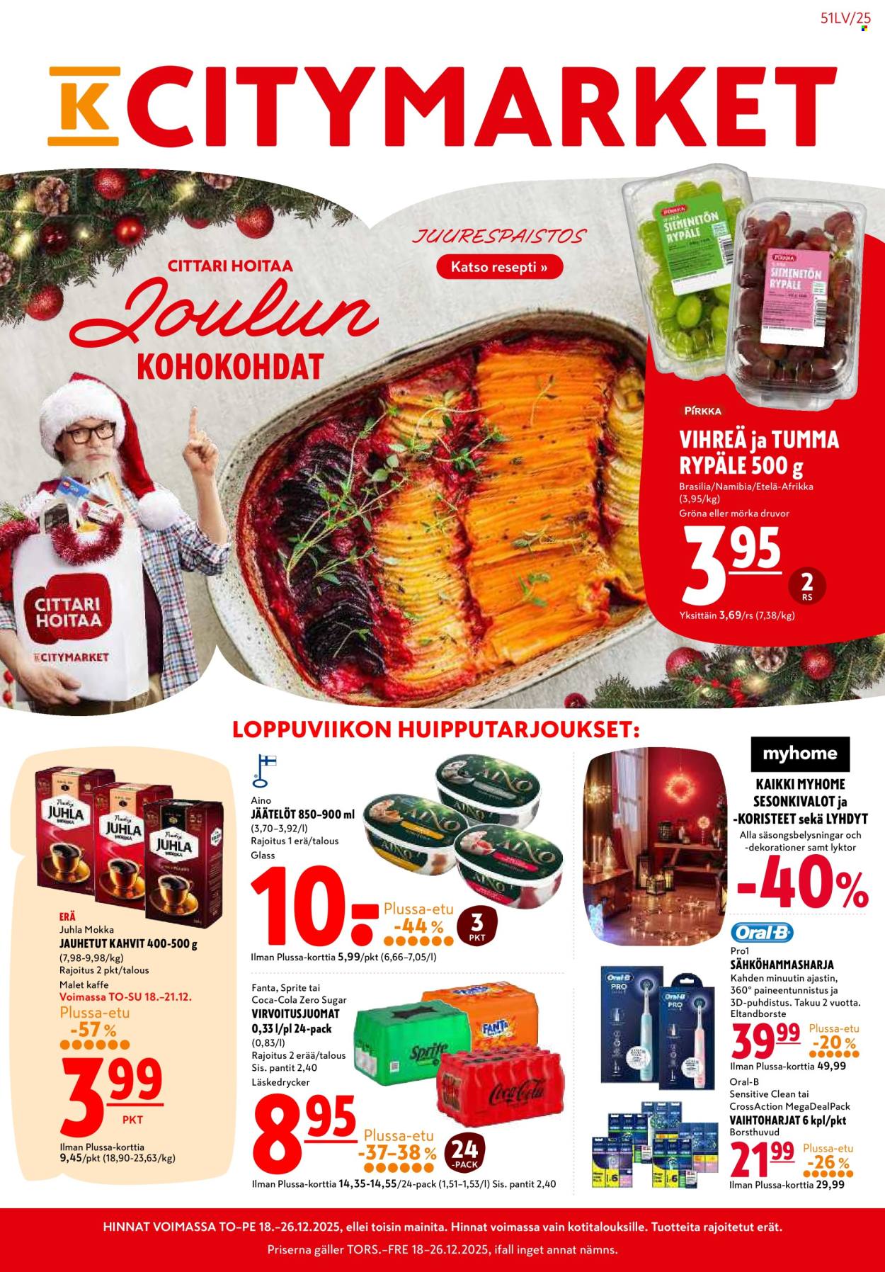 K-citymarket tarjoukset - 18.12.2025 - 26.12.2025. Sivu 1