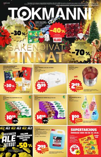 Tokmanni tarjoukset  - 22.12.2025 - 31.12.2025.