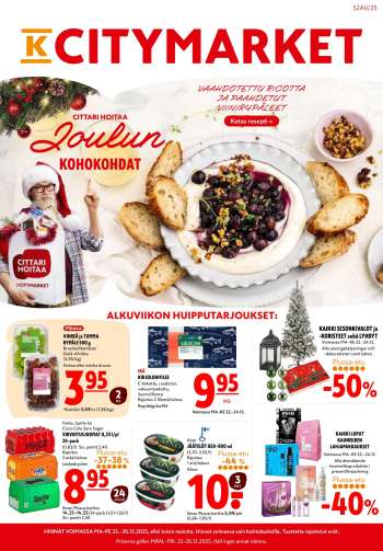 K-citymarket tarjoukset  - 22.12.2025 - 26.12.2025.