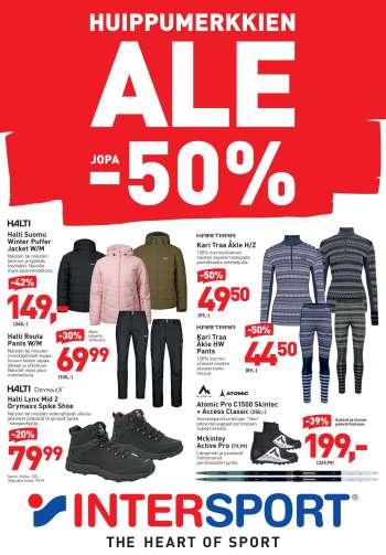 Intersport tarjoukset  - 23.12.2025 - 26.01.2026.