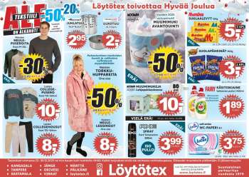 Löytötex tarjoukset  - 22.12.2025 - 30.12.2025.