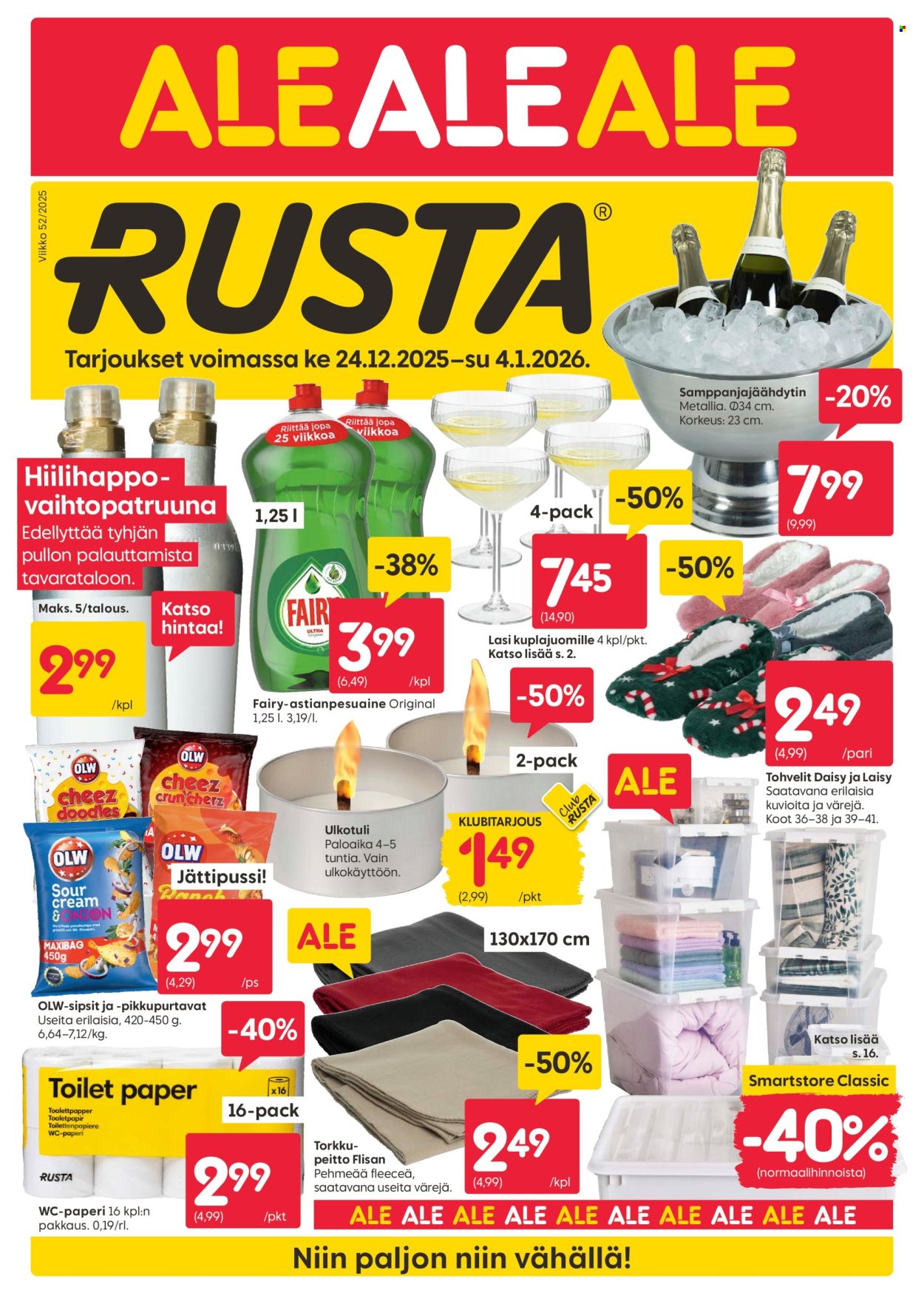 Rusta tarjoukset - 24.12.2025 - 04.01.2026. Sivu 1