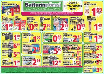 Saiturinpörssi tarjoukset  - 24.12.2025 - 31.12.2025.