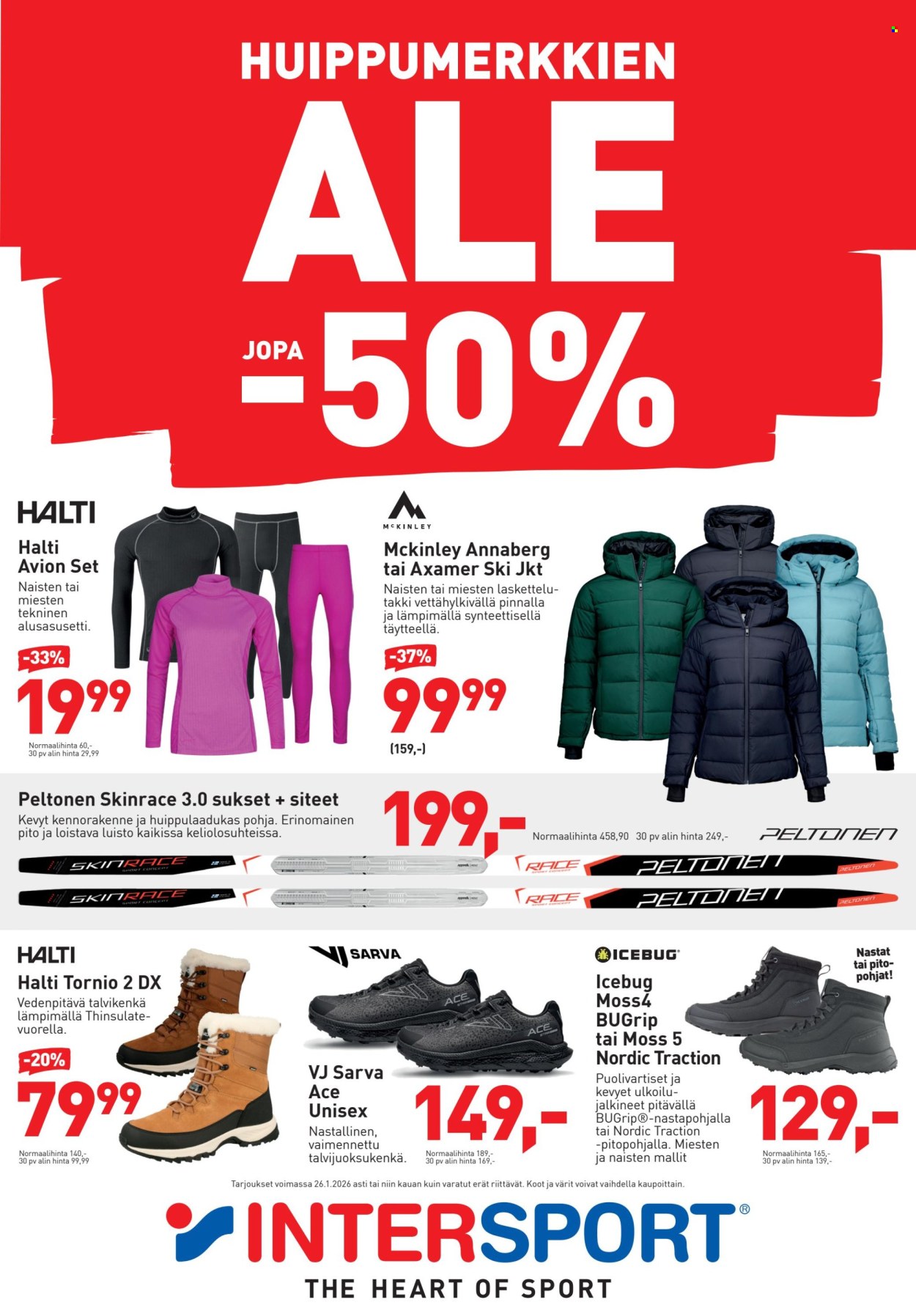 Intersport tarjoukset - 24.12.2025 - 26.01.2026. Sivu 1
