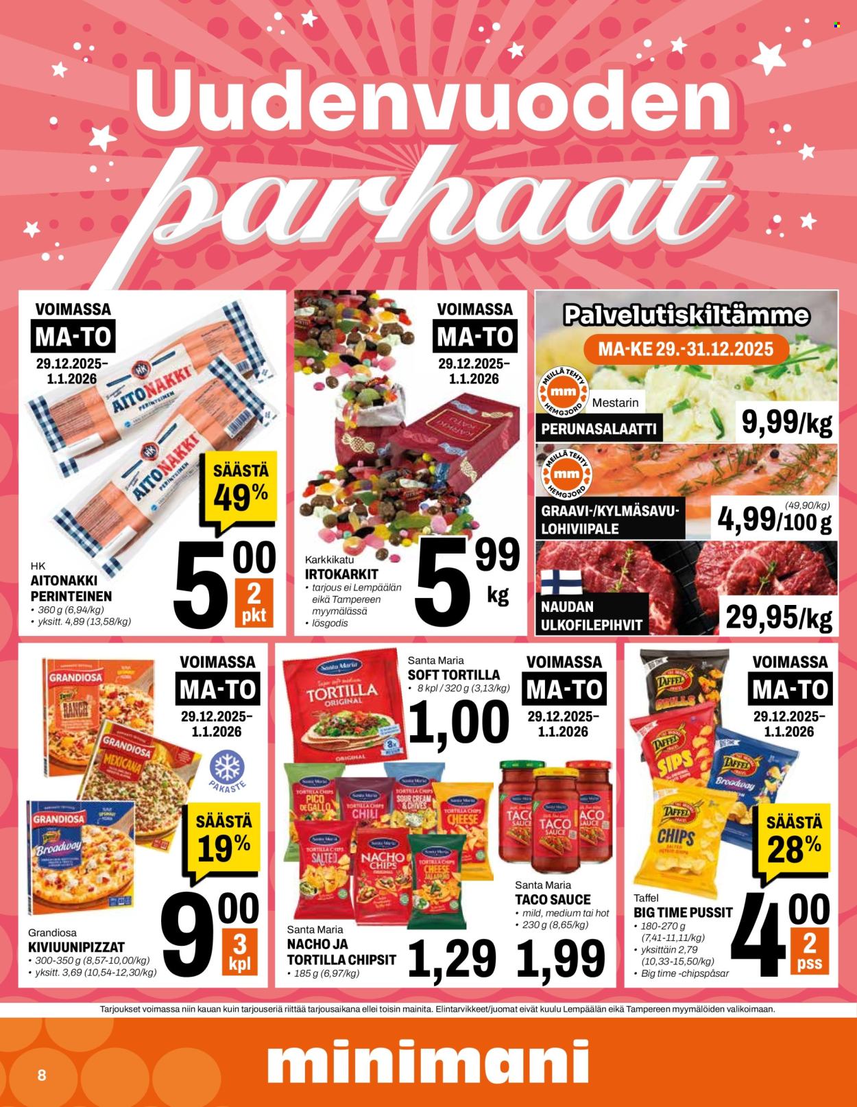 Minimani tarjoukset - 29.12.2025 - 01.01.2026. Sivu 1