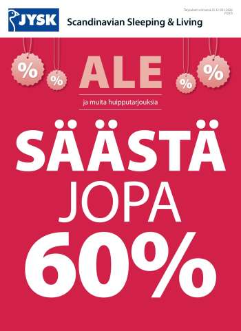 JYSK tarjoukset  - 25.12.2025 - 28.01.2026.