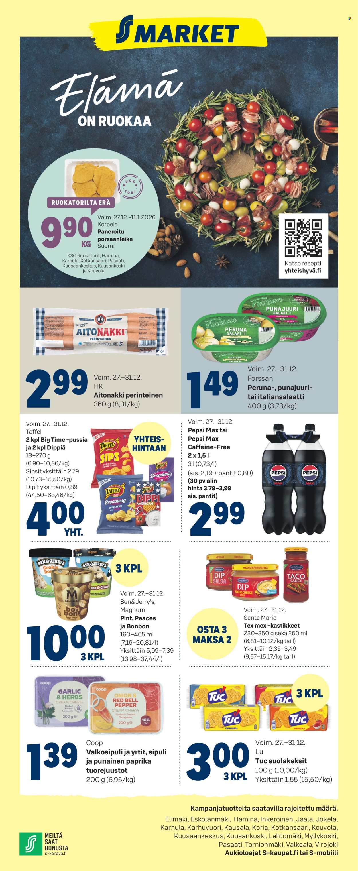 S-market tarjoukset - 27.12.2025 - 31.12.2025. Sivu 1