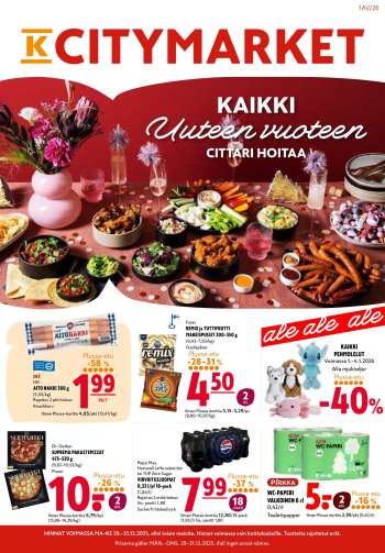 K-citymarket tarjoukset  - 29.12.2025 - 04.01.2026.